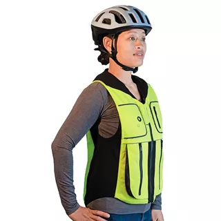 Bicycle Airbag Vest Helite B’Safe - Green-Yellow