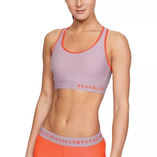 Dámská sportovní podprsenka Under Armour Mid Keyhole - Grey Orange