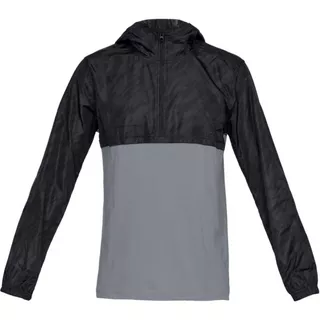 Pánska ľahká bunda Under Armour Wind Anorak - L - BLACK / STEEL / BLACK