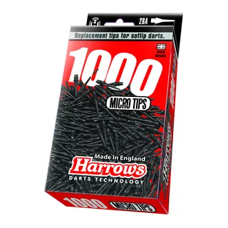 Dart Tips Harrows Star Soft 2BA – 1000-Pack - White - Black