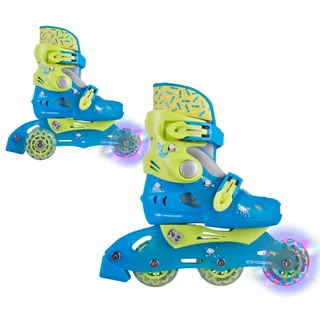 Children’s Rollerblades WORKER TriGo Skate LED – with Light-Up Wheels - Blue