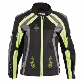 Women's Motorcycle Jacket W-TEC Antigona - Black-Green - Black-Green