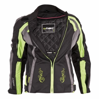 Women's Motorcycle Jacket W-TEC Antigona - Black-Green