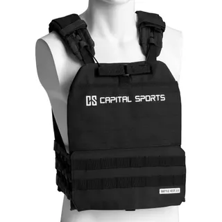 Zátěžová vesta Capital Sports Battlevest 2.0 2 x 2,6 kg + 2 x 4 kg - černá