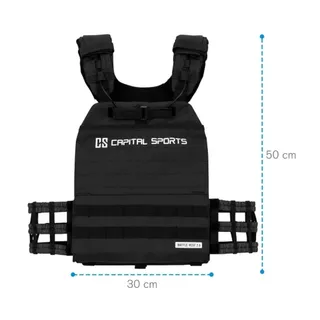 Zátěžová vesta Capital Sports Battlevest 2.0 2 x 2,6 kg + 2 x 4 kg - černá