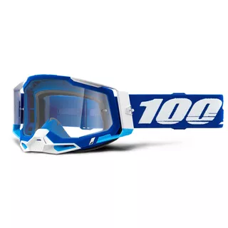 Moto brýle 100% Racecraft 2 modré, čiré plexi