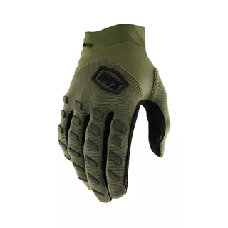 Motocross Gloves 100% Airmatic Army Green