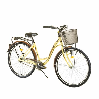 Mestský bicykel DHS Citadinne 2838 28" - model 2015 - Ivory - Yellow