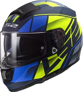 motoros bukósisak LS2 FF397 Vector FT2 KRIPTON MATT BLUE HI VIS