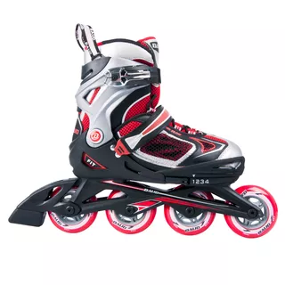 Inline Skates Baud BD261 - Pink-Grey - Black-Red