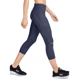 Dámske kompresné 3/4 legíny Under Armour W Fly Fast Jacquard Crop - Blue Ink