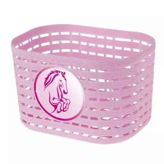 Children’s Front Plastic Bike Basket M-Wave P Children's Basket - Blue - Pink