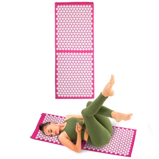 Akupresszúrás matrac inSPORTline AKU-1000 125 x 50 cm - rózsaszín
