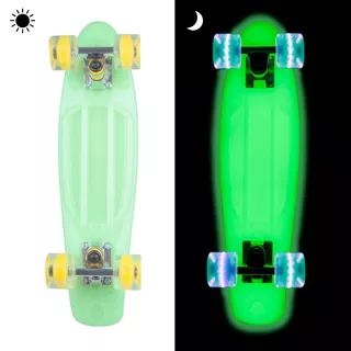 Glow-in-the-Dark Pennyboard WORKER Lumy 22ʺ - Blue - Green