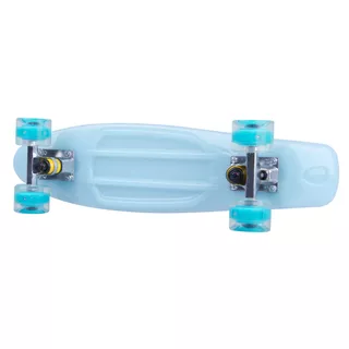 Glow-in-the-Dark Pennyboard WORKER Lumy 22ʺ - Blue with Colourful Wheels