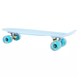 Glow-in-the-Dark Pennyboard WORKER Lumy 22ʺ - Blue with Colourful Wheels