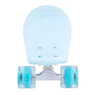 Glow-in-the-Dark Pennyboard WORKER Lumy 22ʺ - Blue with Colourful Wheels