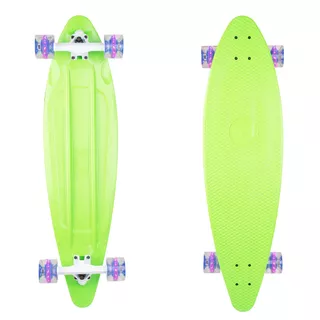 Plastic Longboard WORKER Pike 36ʺ W/ Light Up Wheels - Green