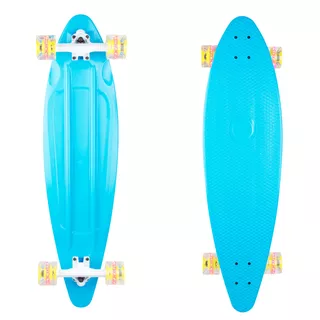 Kunststoff-Longboard WORKER Pike 36" mit leuchtenden Rädern - blau