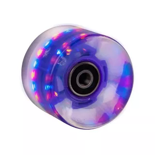 Light Up Penny Board Wheel 60*45mm + ABEC 7 Bearings - Green - Dark Purple