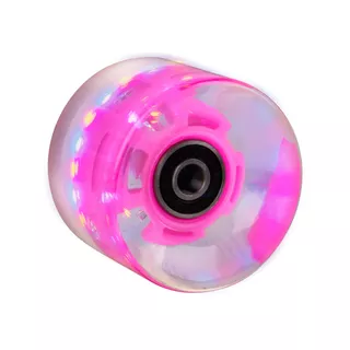 Light Up Penny Board Wheel 60*45mm + ABEC 7 Bearings - White - Purple