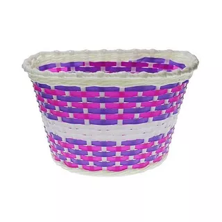 Children’s Bicycle Front Basket Nexelo White-Purple