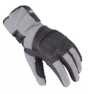 Winter Leather/Textile Moto Gloves W-TEC NF-4004 - S - Grey-Black