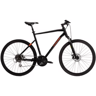 Pánsky crossový bicykel Kross Evado 3.0 28" - model 2022 - čierna/oranžová