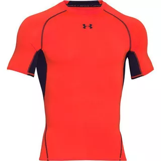 Men’s Compression T-Shirt Under Armour HG Armour SS - Red Orange