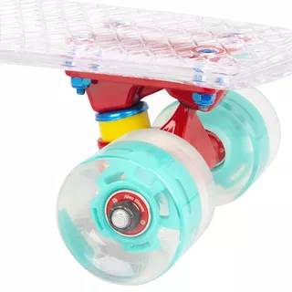 Penny board WORKER Transpy 100 22" se svítícími kolečky