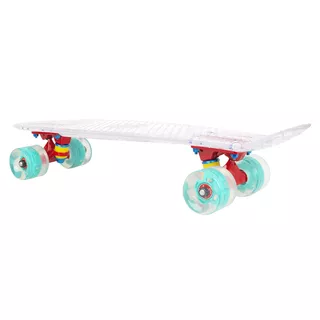 Penny Board WORKER Transpy 100 22" mit leuchtenden Rädern