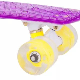 Penny board WORKER Transpy 300 22" mit leuchtenden Rädern