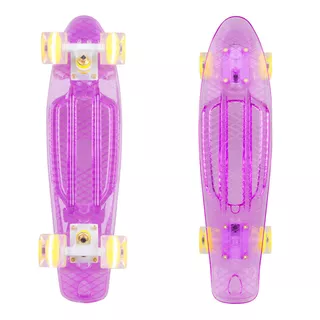 Penny Board WORKER Transpy 300 22” with Light Up Wheels