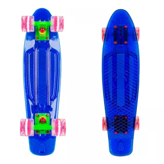 Penny board WORKER Transpy 400 22" mit leuchtenden Rädern