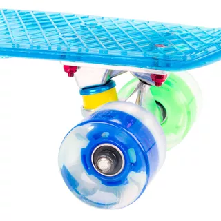 Penny board WORKER Transpy 500 22" mit leuchtenden Rädern