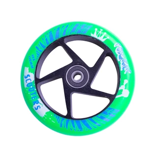 Spare Wheel for Scooter FOX PRO Raw 110 mm - Black-Titan - Green-Black