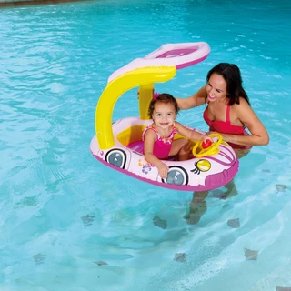 Inflatable Floating Boat Bestway Kiddie Car - Pink