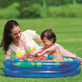 Bazén s míčky Bestway 2-Ring Ball Pool 91 cm - modrá