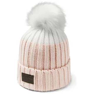 Dámska pletená čiapka Under Armour Snowcrest Pom Beanie - Apex Pink - Apex Pink