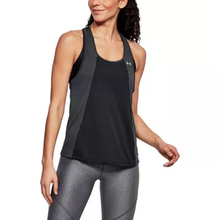 Women’s Tank Top Under Armour Threadborne Fashion - Black/Black/Metallic Silver