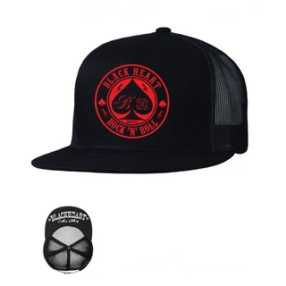 Snapback Hat BLACK HEART Ace Of Spades Trucker - White - Black