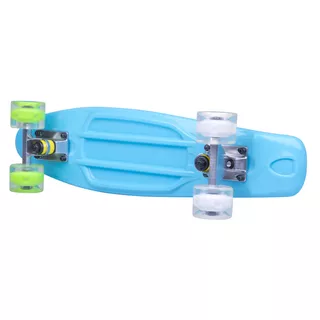 Das Pennyboard WORKER Sturgy 22" mit den leuchtenden Rädern - blau