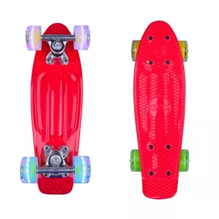 Mini Penny Board WORKER Pico 17" with Light Up Wheels - Red