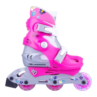 Children’s Rollerblading Set WORKER Polly LED – with Light-Up Wheels