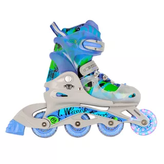 WORKER Torny LED – Kinder Inline-Skates Set 3in1 mit leuchtenden Rollen