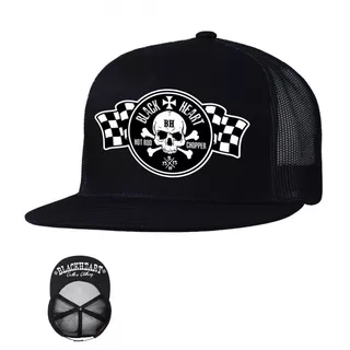 Kšiltovka BLACK HEART Flag Trucker - černá