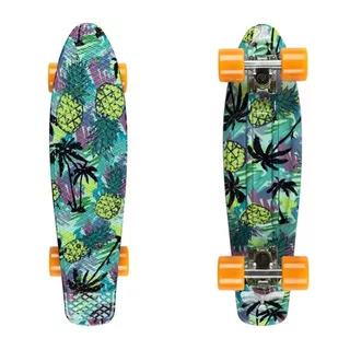 Penny Board Fish Print 22" - Pineapple-Silver-Orange