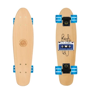 Penny Board Fish Classic Wood - 70s-Red-Black - Tape-Black-Transparent Blue
