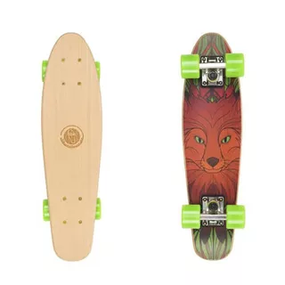 Penny Board Fish Classic Wood - Blue Fox - Red Fox