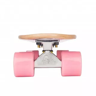 Penny Board Fish Classic Wood - Logo White